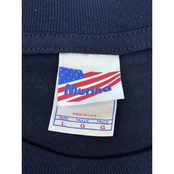 God Bless Union People Shirt Mens Large Double Sided Eagle Flag USA Vintage - Picture 3 of 5